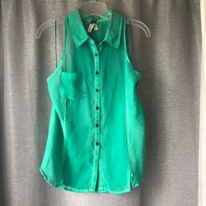 Free people sheer blouse Sz xs